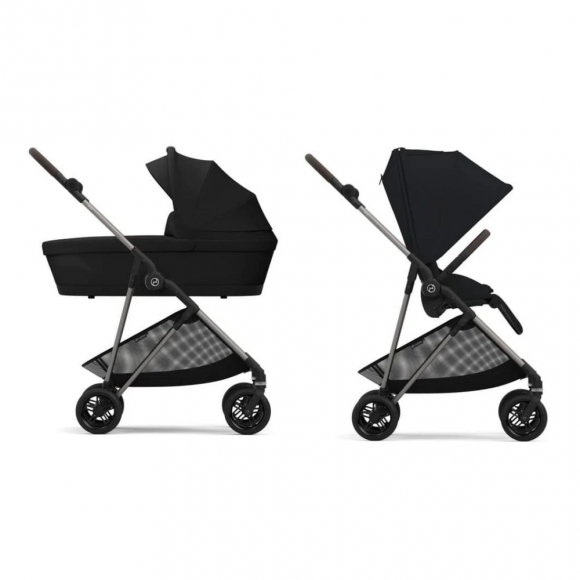 Коляска 2 в 1 Cybex Melio - Magic Black с дождевиком