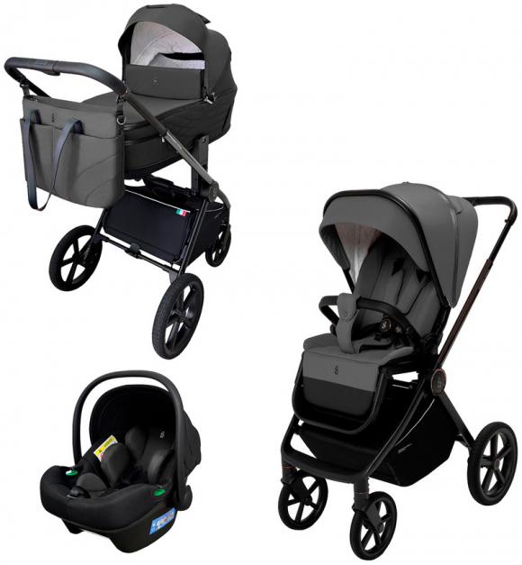 Коляска 3 в 1 Sweet Baby SBL Elegante Therma - Dark Grey