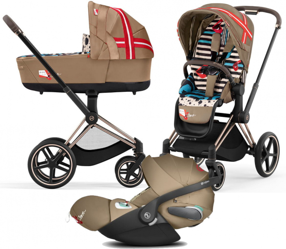 Коляска 3 в 1 Cybex e-Priam 4 - Karolina Kurkova