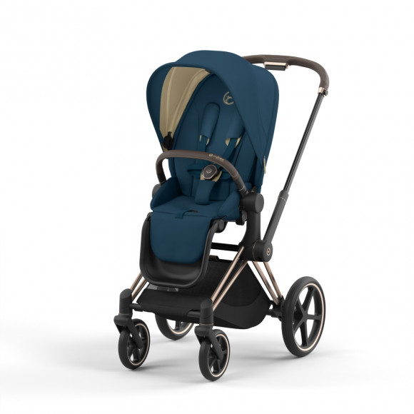 Прогулочная коляска Cybex Priam IV (шасси Rosegold) - Mountain Blue