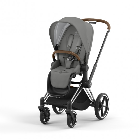 Прогулочная коляска Cybex Priam IV (шасси Chrome Brown) - Soho Grey