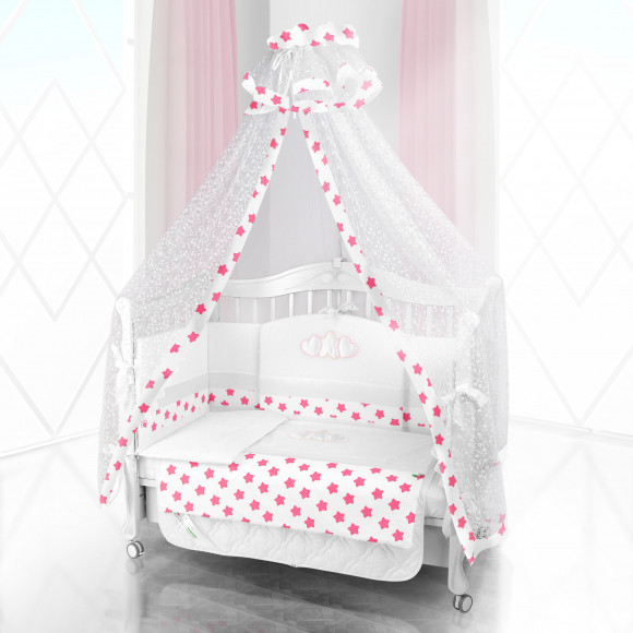 Комплект постельного белья Beatrice Bambini Unico Grande Stella (125х65) - bianco rosa