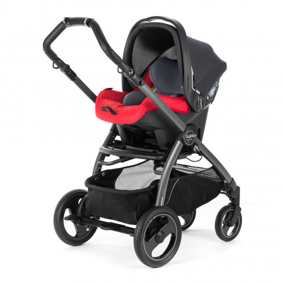 Автокресло Peg Perego Primo Viaggio SL на шасси Book S (шасси White/Black) - Bloom Red