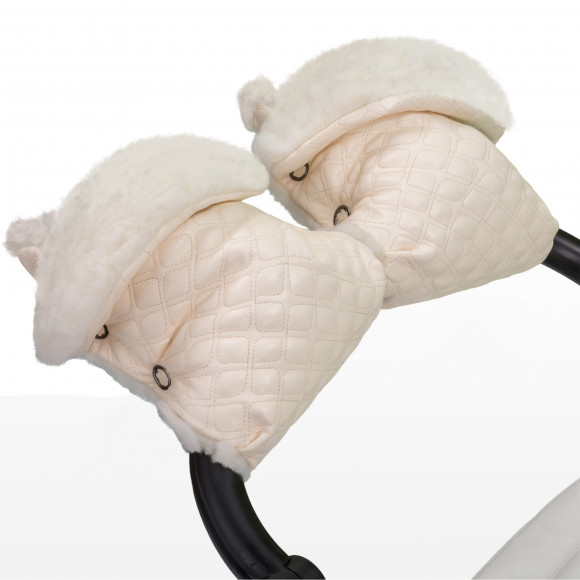Муфта - рукавички для коляски Esspero Karolina (100% овечья шерсть) - Cream