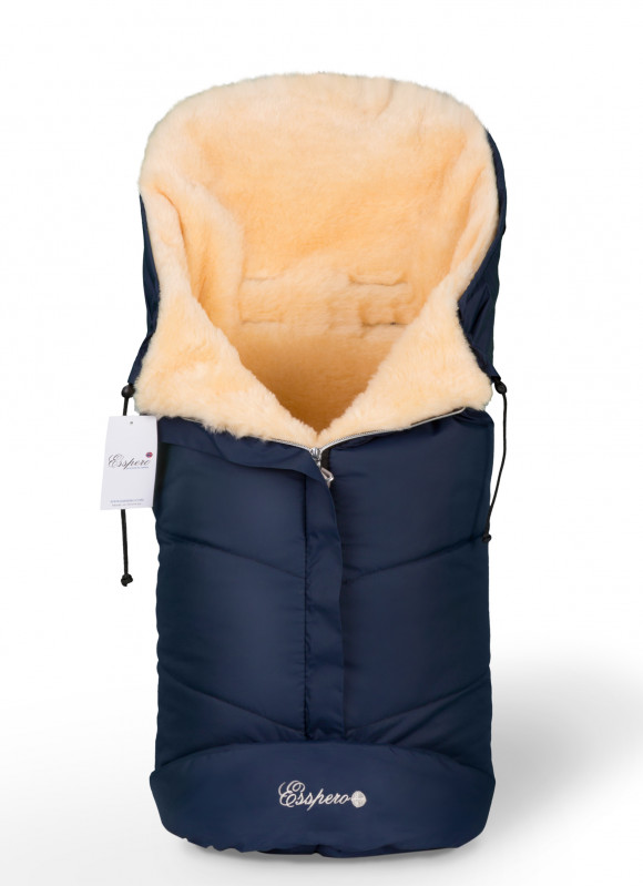 Конверт в коляску Esspero Sleeping Bag (натуральная 100% шерсть) - Navy
