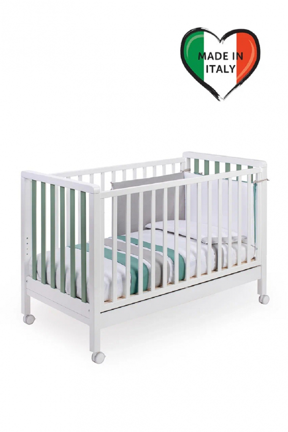 Детская кроватка Pali Fleur (Astrid) - Белый/зеленый 