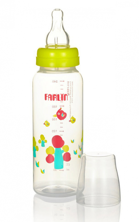 Полипропиленовая бутылочка для кормления со стандартным горлышком Farlin, 240 мл. PP-767