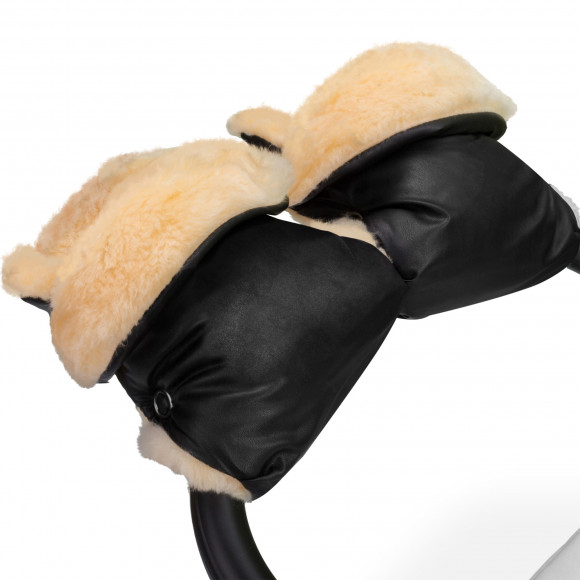 Муфта-рукавички для коляски Esspero Olsson (100% овечья шерсть)  - Black