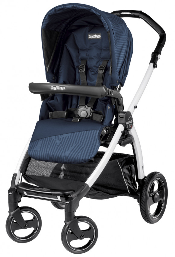 Прогулочная коляска Peg Perego Book S Pop Up Sportivo (шасси White/Black) - Geo Navy