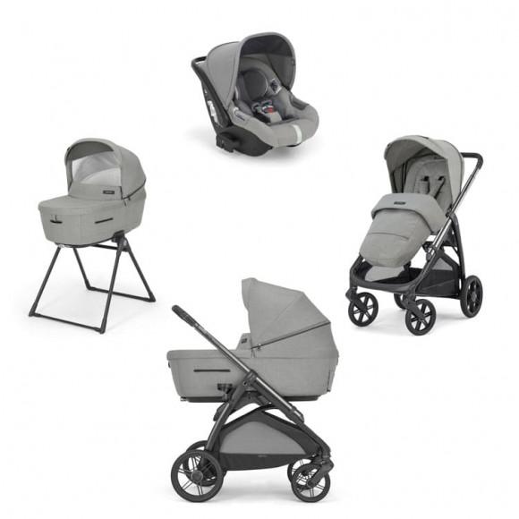 Коляска 3 в 1 Inglesina Aptica (DRW I-Size) с подставкой под люльку Stand Up - Satin Grey