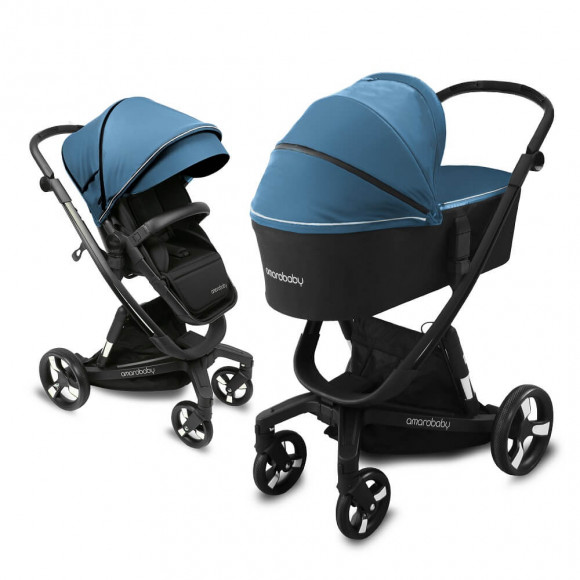 Коляска 2 в 1 Amarobaby Tutum с Auto Brake - Синий