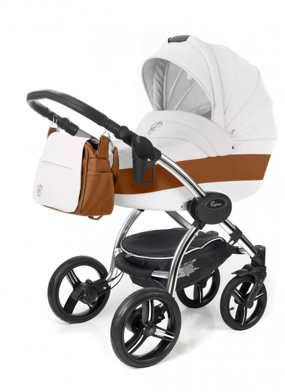 Коляска для новорожденных Esspero Grand I-Nova (шасси Chrome) - Orange leatherette
