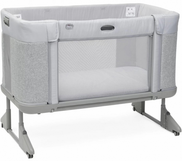 Кроватка CHICCO NEXT2ME FOREVER - ASH GREY CROSS COLL