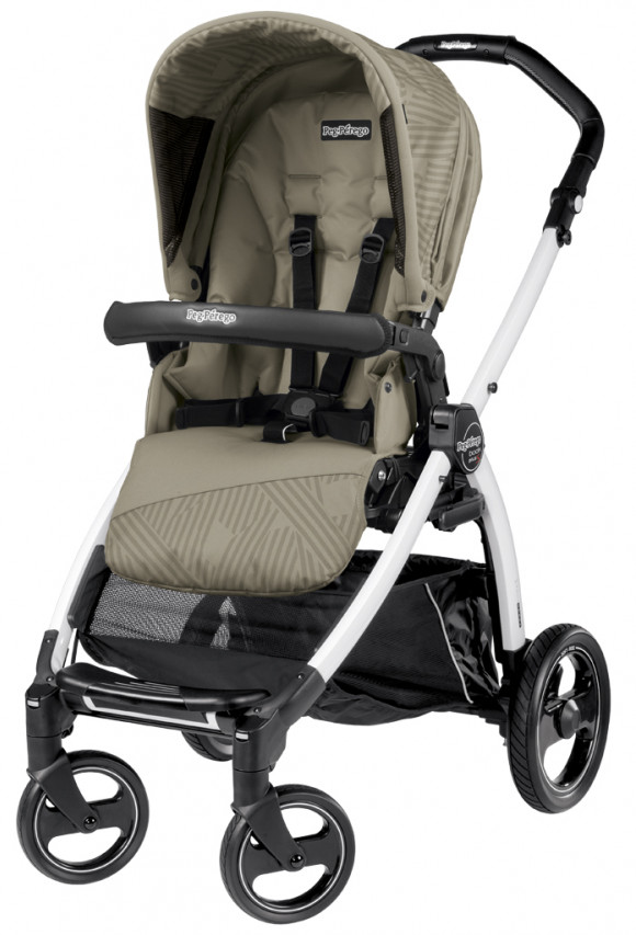 Прогулочная коляска Peg Perego Book S Pop Up Sportivo (шасси White/Black) - Geo Beige