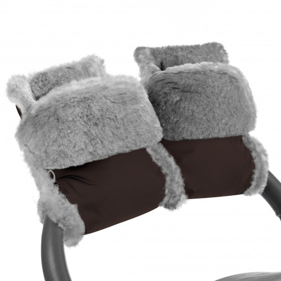 Муфта-рукавички для коляски Esspero Christoffer (Натуральная шерсть) - Chocolat