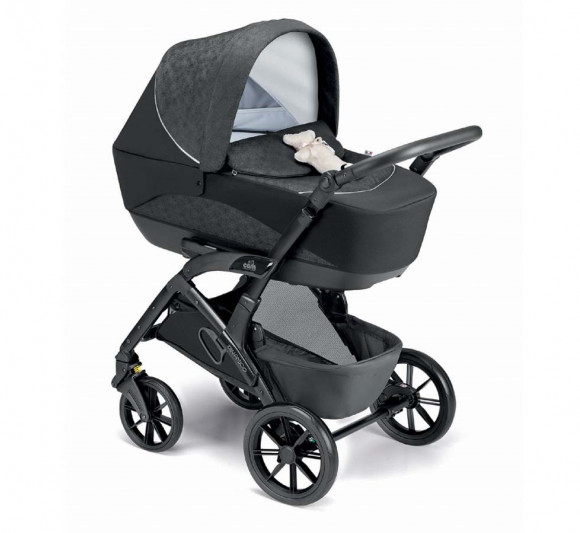 Коляска 3 в 1 Cam Dinamico Up Smart (2021) - 920B чёрный с плюшевым мишкой