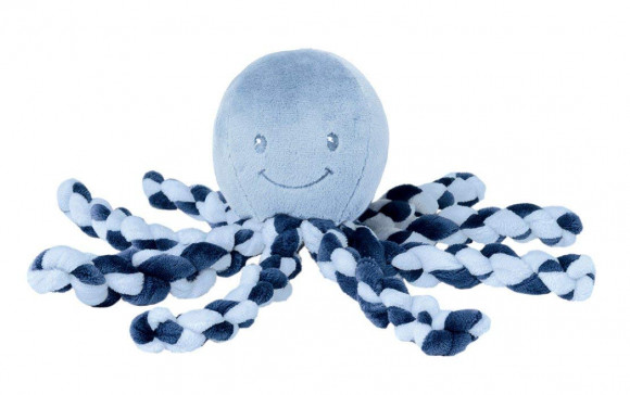 Мягкая игрушка Nattou Soft Toy Octopus Осьминог - 878722 Navy Blue/Light Blue