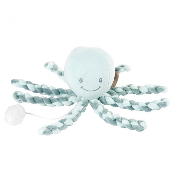 Мягкая музыкальная игрушка Nattou Soft Toy Lapidou Octopus - Coppergreen/Mint