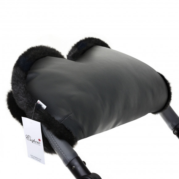 Муфта для рук на коляску Esspero LIT Leatherette (эко-кожа) - black