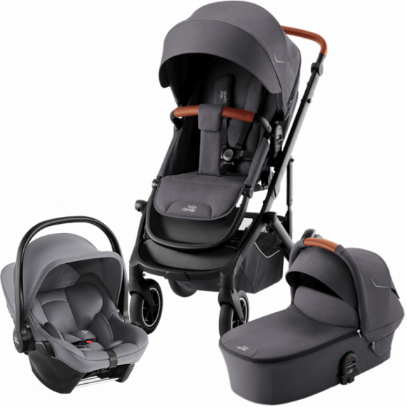 Коляска 3 в 1 Britax Römer Smile 5Z (автокресло BS CORE) - Midnight Grey/Frost Grey
