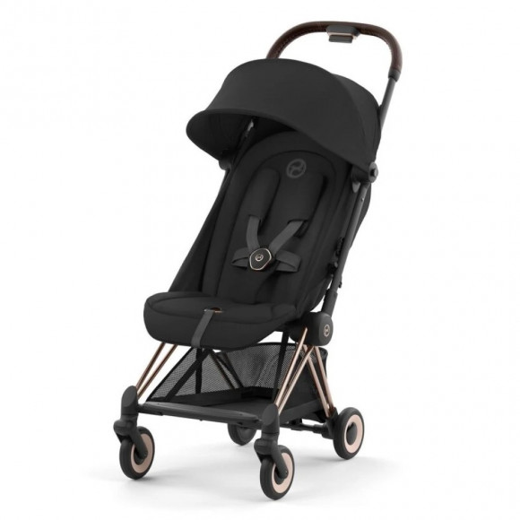 Прогулочная коляска Cybex Coya - Rosegold Sepia Black + дождевик + бампер