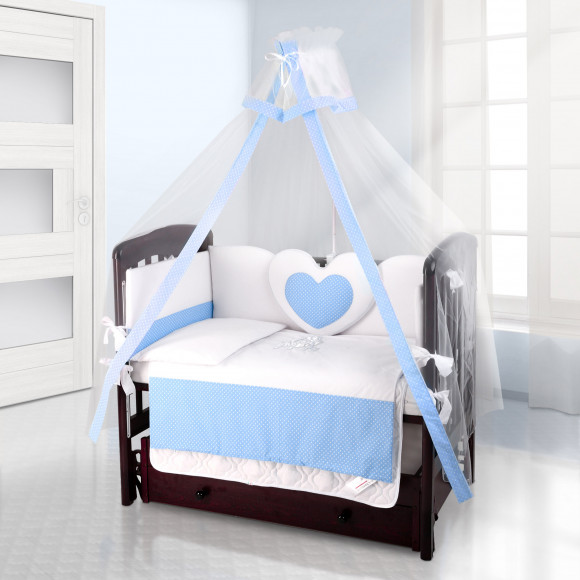 Балдахин на детскую кроватку Beatrice Bambini Bianco Neve - Puntini Blu
