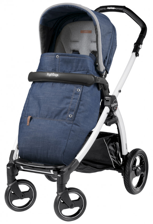 Прогулочная коляска Peg Perego Book S Pop Up Completo (шасси White/Black) - Urban Denim