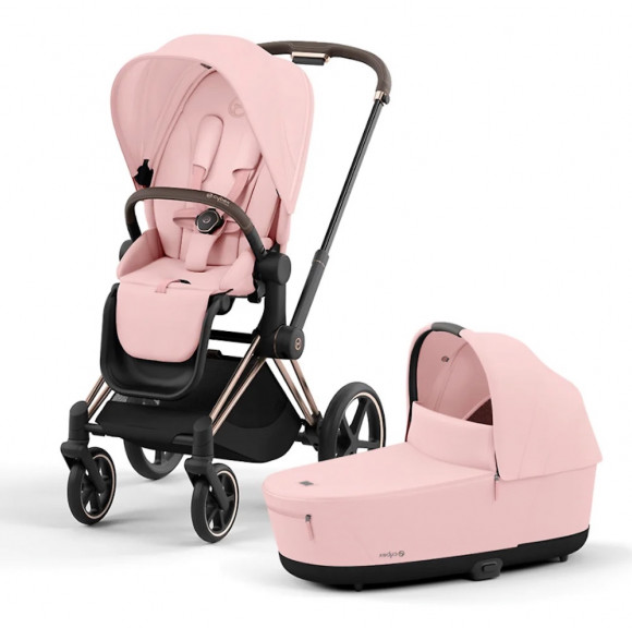 Коляска 2 в 1 Cybex Priam IV (шасси Rosegold) - Peach Pink