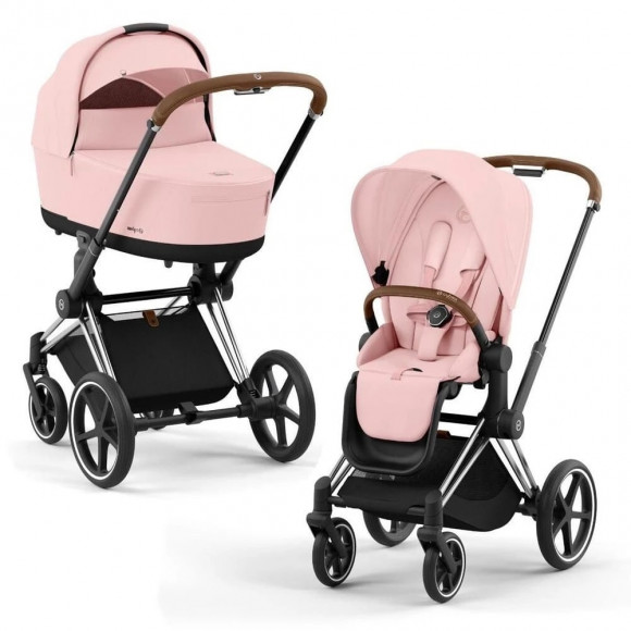 Коляска 2 в 1 Cybex Priam IV (шасси Chrome Brown) - Peach Pink