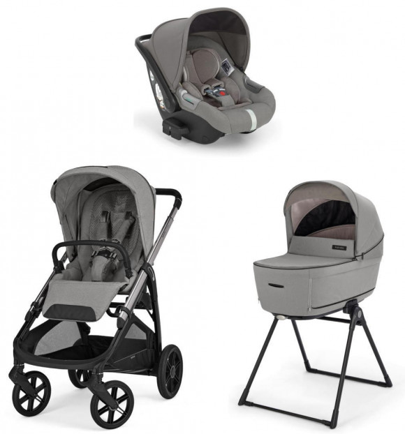 Коляска 3 в 1 Inglesina Aptica (DRW I-Size) с подставкой под люльку Stand Up - Platinum Grey 2025