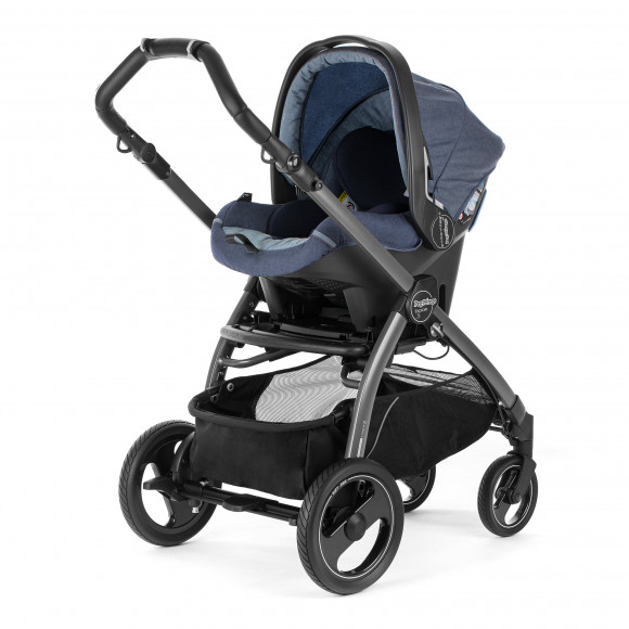 Автокресло Peg Perego Primo Viaggio SL на шасси Book S (шасси White/Black) - Blue Denim