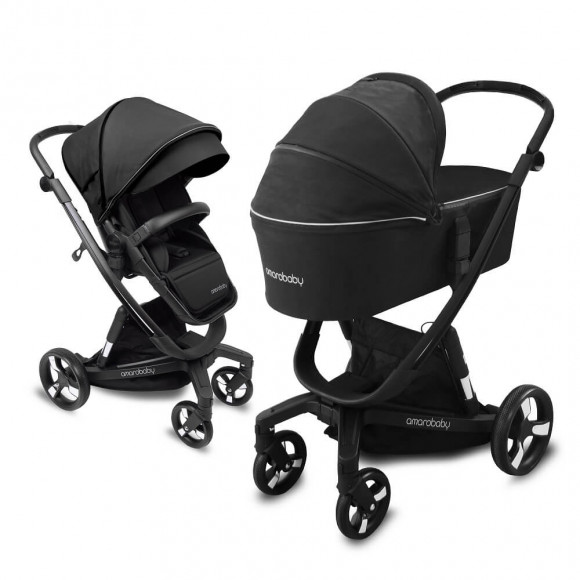 Коляска 2 в 1 Amarobaby Tutum с Auto Brake - Черный