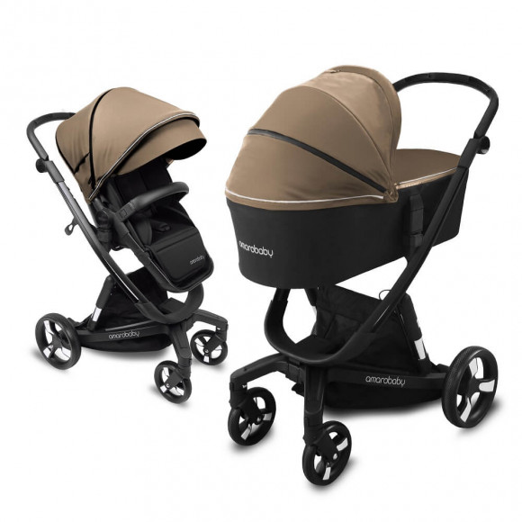 Коляска 2 в 1 Amarobaby Tutum с Auto Brake - Бежевый