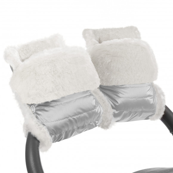 Муфта-рукавички для коляски Esspero Christer (Натуральная шерсть) - Silver