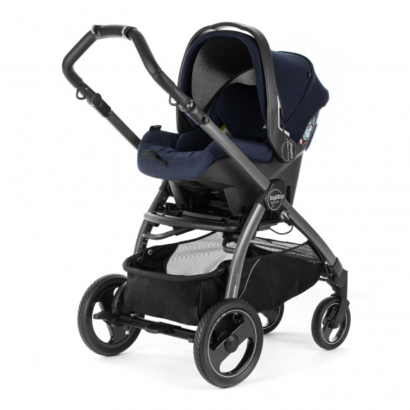 Автокресло Peg Perego Primo Viaggio SL на шасси Book S (шасси White/Black) - Bloom Navy