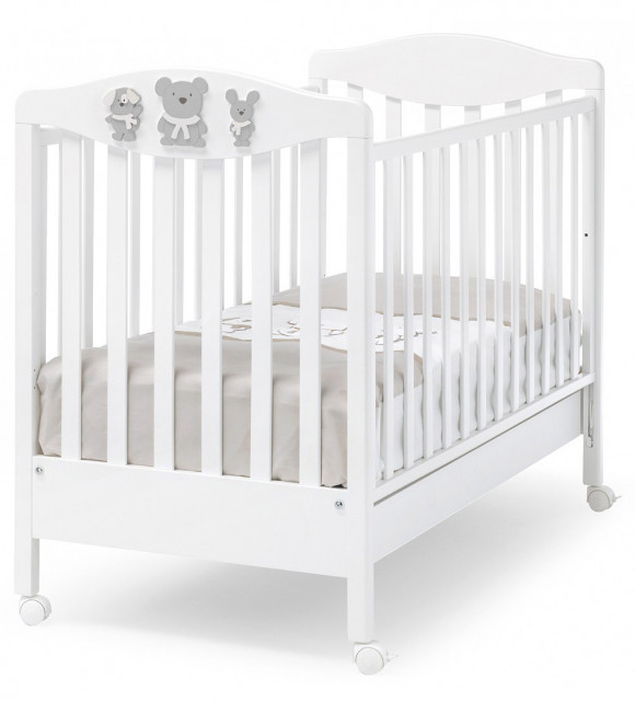Детская кроватка Erbesi Pongo - белый/серый