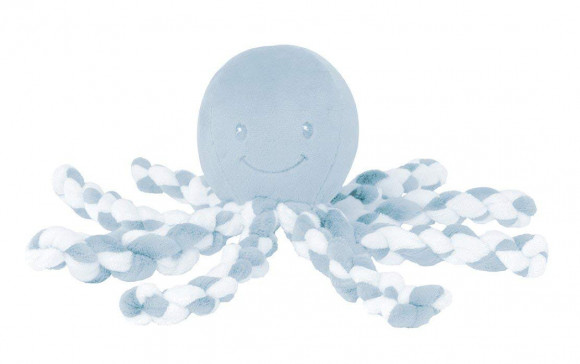 Мягкая игрушка Nattou Soft Toy Octopus Осьминог - 878760 Light Blue/White
