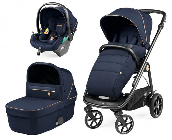 Коляска 3 в 1 Peg Perego Veloce Lounge Modular Special Edition - Blue Shine