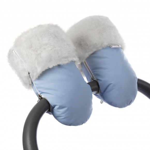 Муфта-рукавички для коляски Esspero Double White (Натуральная шерсть) - Blue Mountain