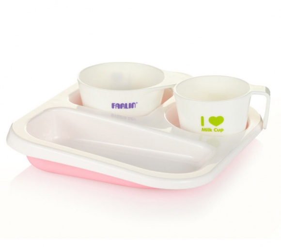 Набор посуды для кормления Farlin - Розовый