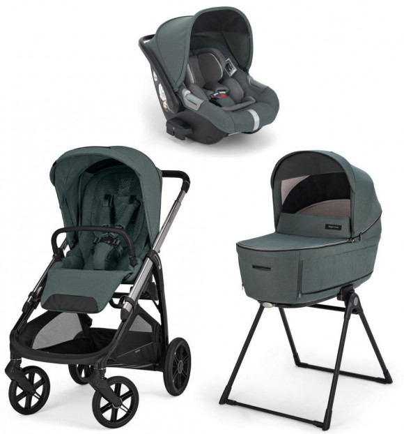 Коляска 3 в 1 Inglesina Aptica (DRW I-Size) с подставкой под люльку Stand Up - Emerald Green 2025