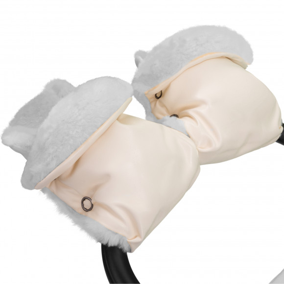 Муфта-рукавички для коляски Esspero Margareta (100% овечья шерсть) - Cream