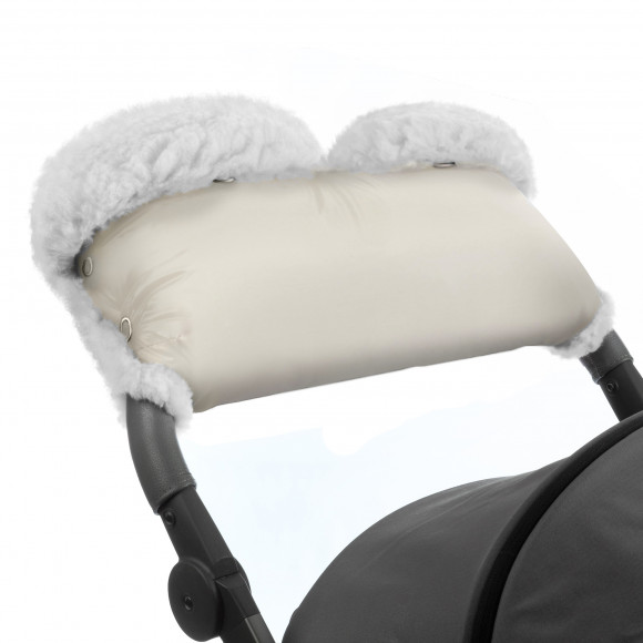 Муфта для рук на коляску Esspero Soft Fur Lux (Натуральная шерсть) - Beige