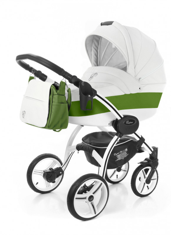 Коляска для новорожденных Esspero Grand I-Nova (шасси White) - Apple leatherette