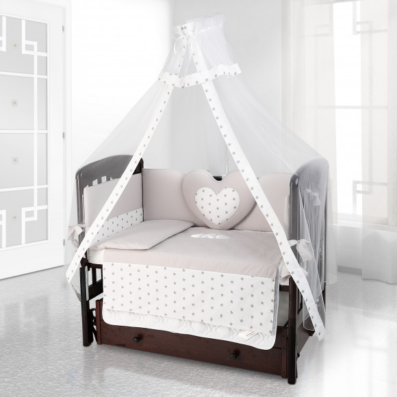 Балдахин на детскую кроватку Beatrice Bambini Di Fiore - stella bianco grigio