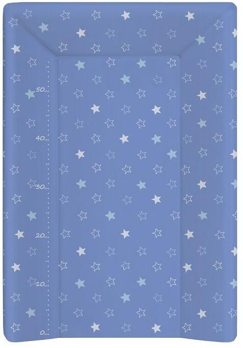 Пеленальный матрац на кровать Ceba Baby на жёстком основании 70 см - Stars Dark Blue