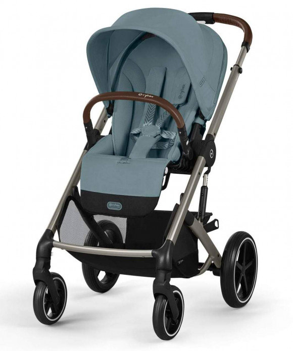 Прогулочная коляска Cybex Balios S Lux TPE - Stormy Blue с дождевиком