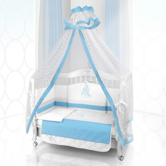 Комплект постельного белья Beatrice Bambini Unico Punto Di Giraffa (125х65) - bianco blu