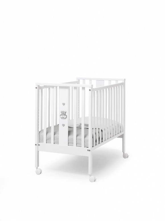 Детская кроватка Erbesi Charly мини - Белый/Серый