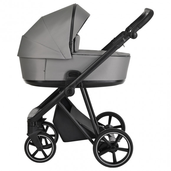 Коляска 2 в 1 Roan Sol - Cloud Grey/Black/руч.Черный